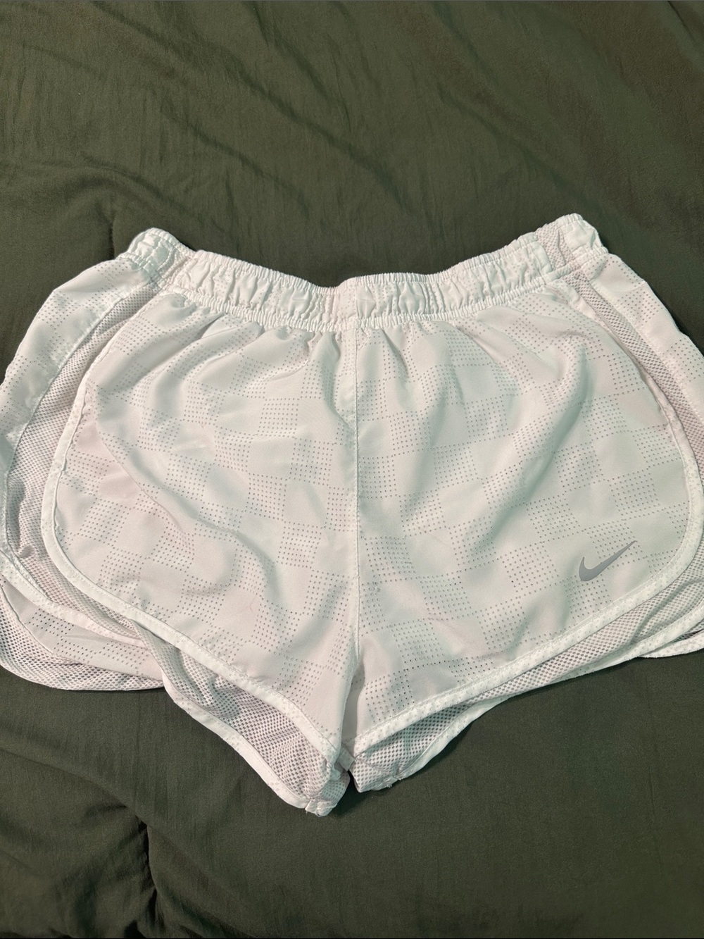 Nike White Women’s Athletic DriFit Mesh Shorts